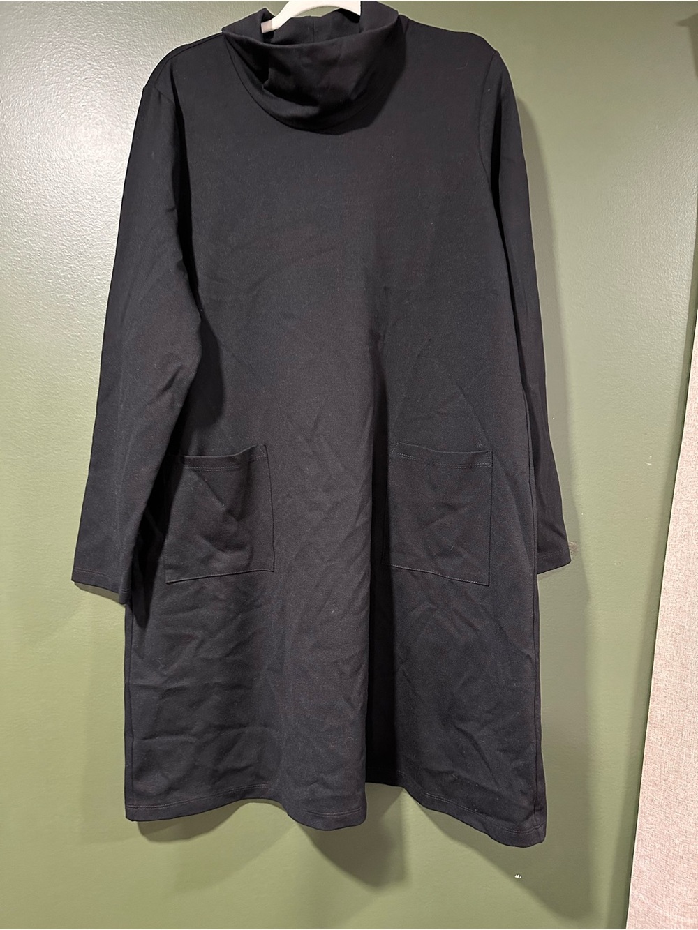 Pure Essence Black Tunic with Mock Neck